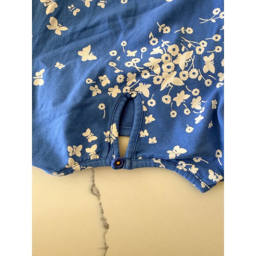 Mini Boden Girls Long Sleeve Floral Jersey Dress 6/7 Blue - Picture 5 of 8